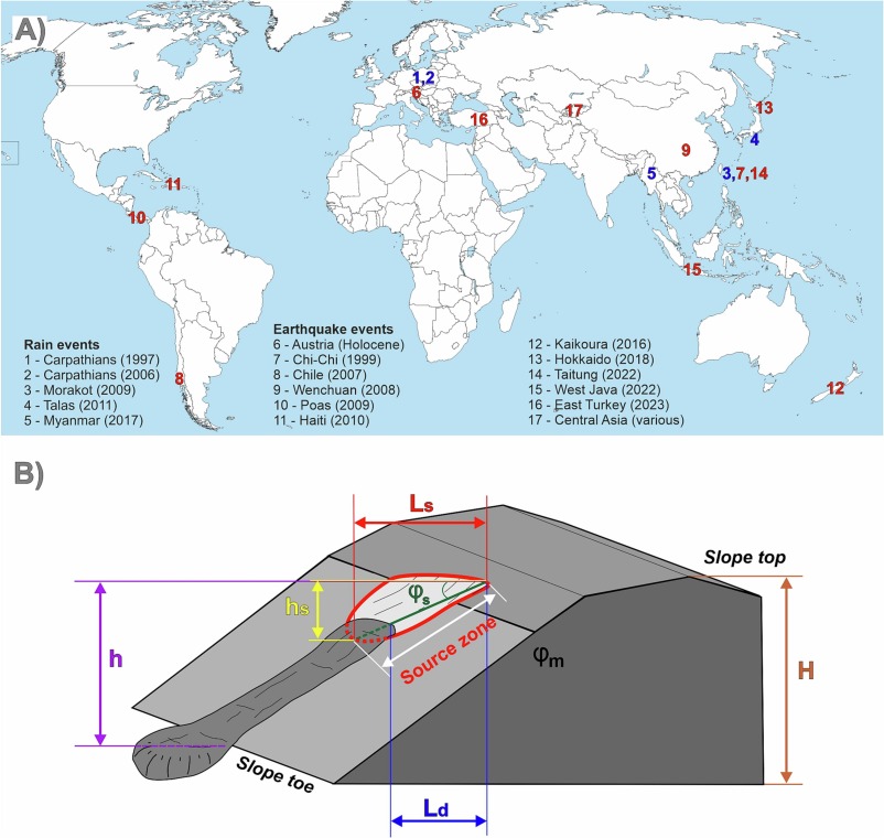 FIG -Source area morphometry and high depletion rate of landslides may indicate their coseismic origin